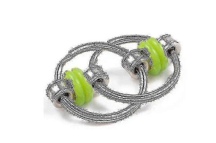 減圧指先チェーンアイアンリングキーホルダー大人ベントトイグリーン#jc