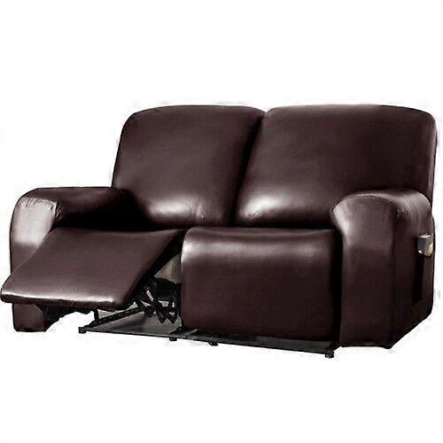 1/2 Seat Waterproof ReclinerSofaCo<wbr/>ver PULeather ArmchairCover SolidColor Elastic