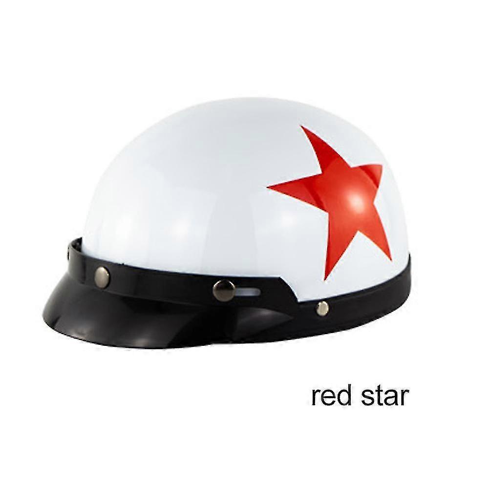 Motorcycle Helmet Open Face Half Helmets With Goggles Visor Scarf