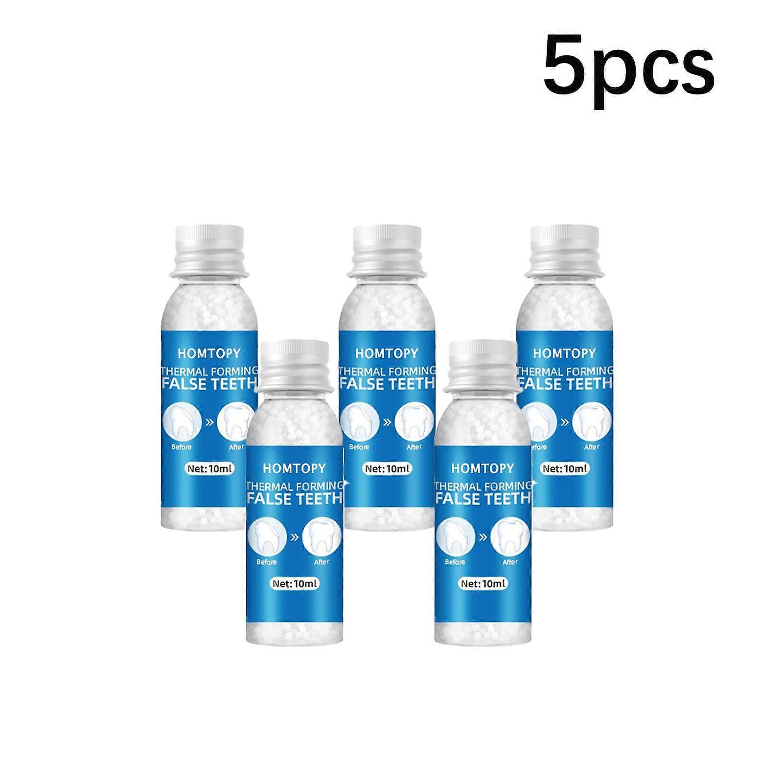 Massivt tandkött tillfällig reparation tandgap protes fast gummiharts protes självhäftande protes 10ml (5 stycken)