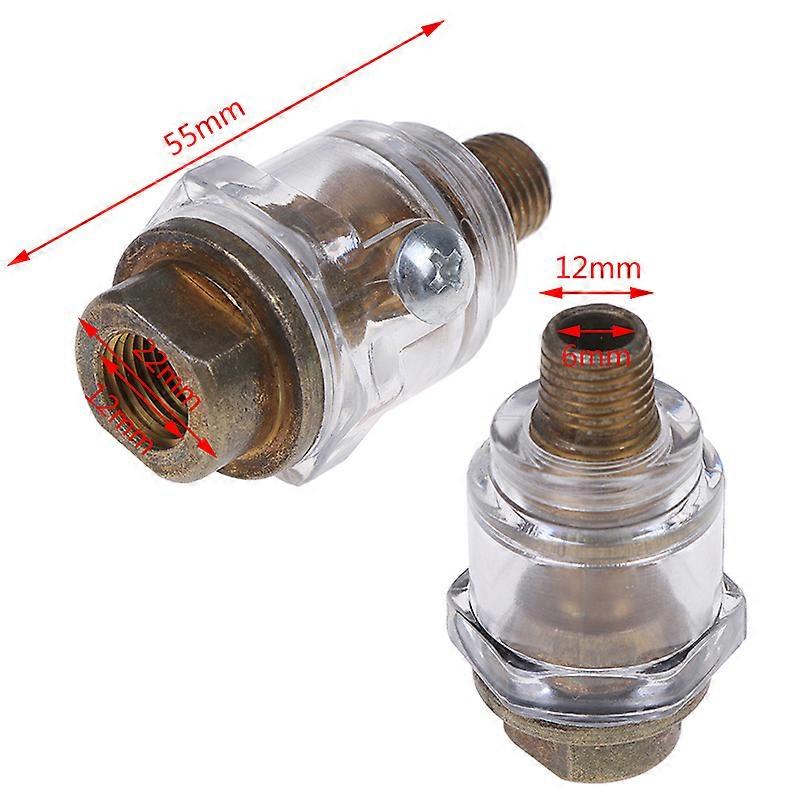 Hardware Oiler Lubricator Of 1/4\" BSP Mini In-Line Oiler Lubricator For Pneumatic Tool & Air Compressor Pipe