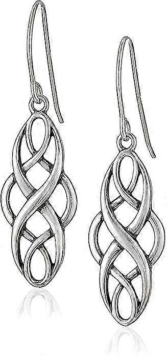 2 Pcs Cutout Earrings Silver