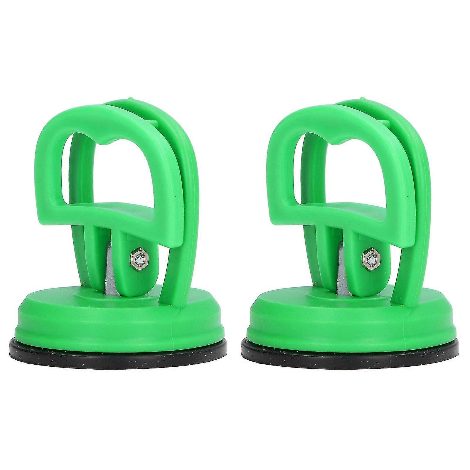 Green 2pcs Suction Cup Puller - Big Pull One Hand Buckle Suction Cup Lifter for Ceramic Tile Car Shell Phone Disassembly Tool