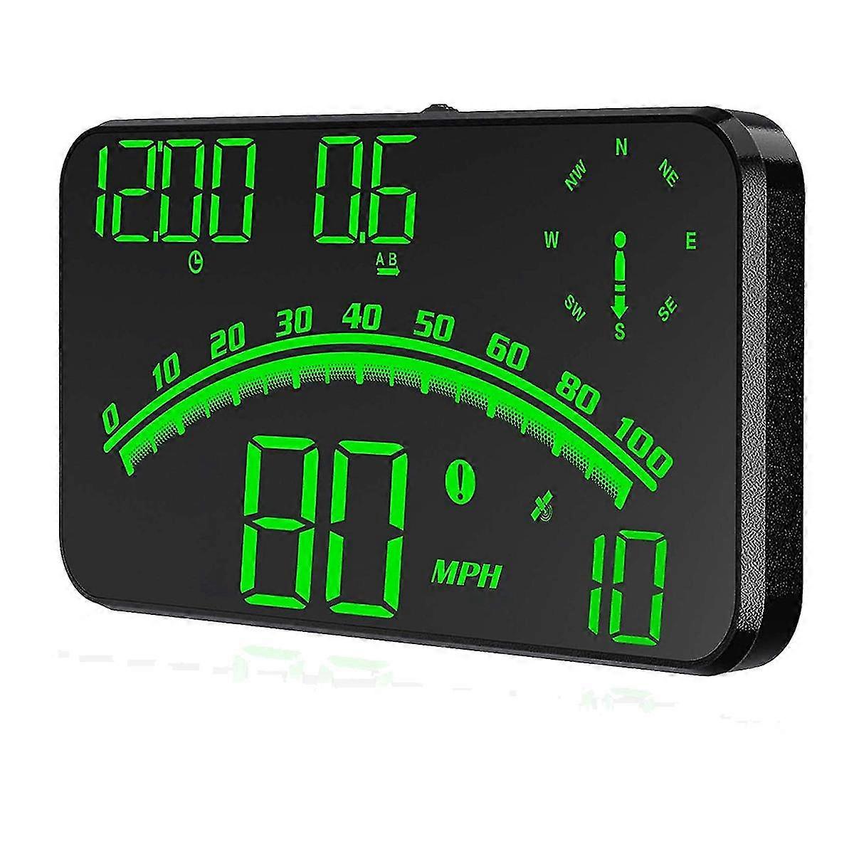 Car Digital Gps Speedometer,car Hud With Speed Mph, Compass Direction, Fatigue Driving Reminder