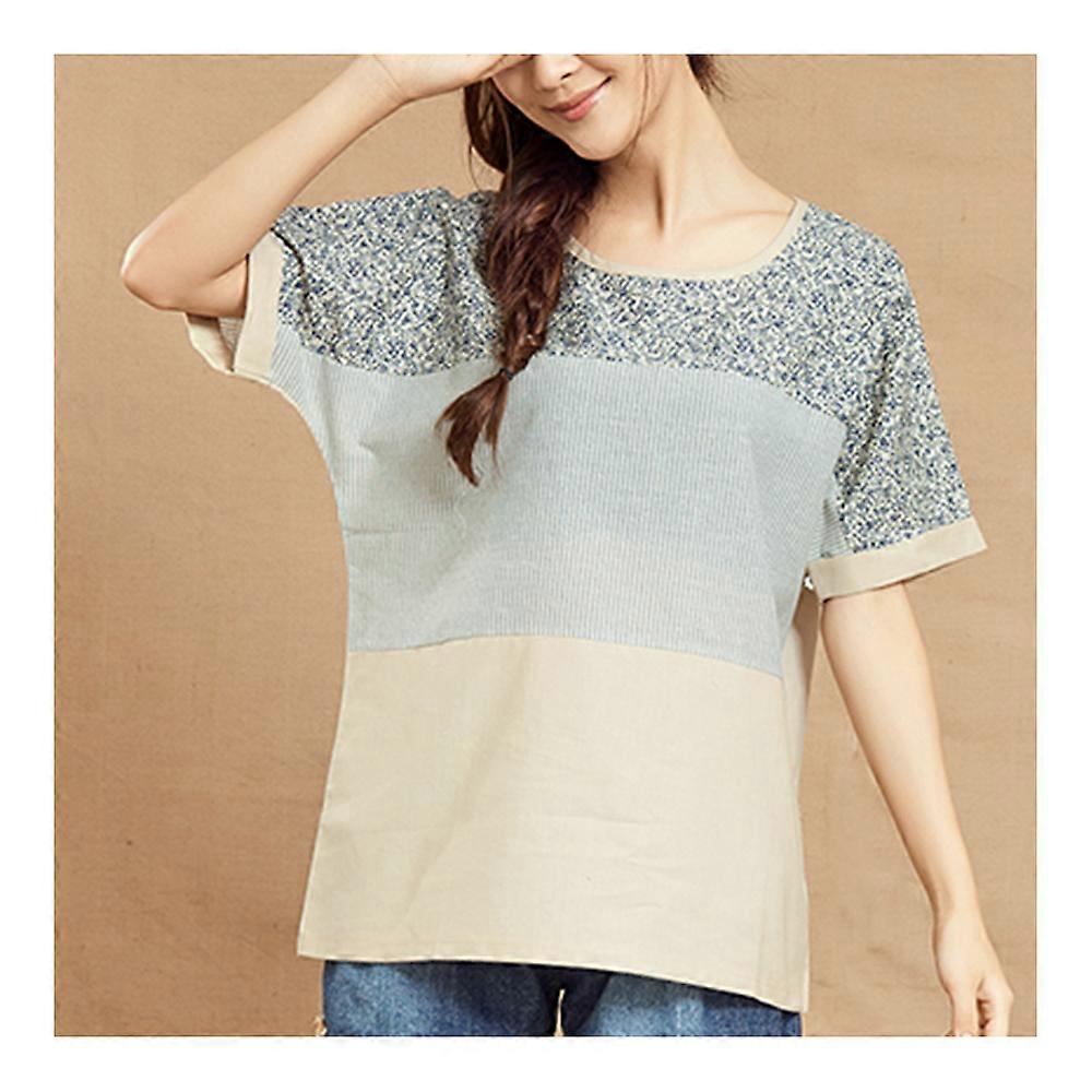 Slim Panel Striped Irregular Bottoming T-Shirt