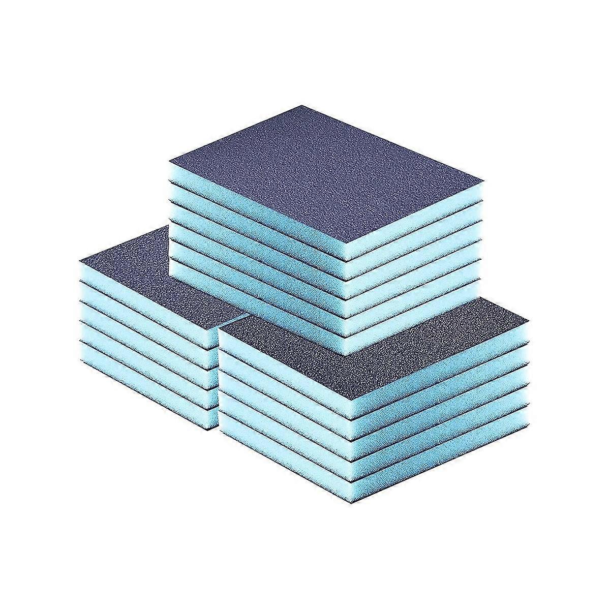 Sanding Sponge, 16Pieces Sanding Blocks, Reusable and Washable Sand Sponge Kit for Plastic, Wood, M