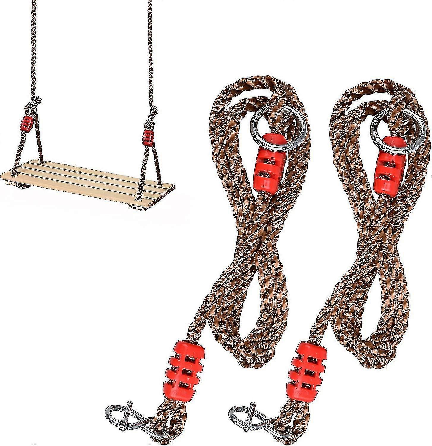 Tree Swing Ropes Hammock Straps-2pcs Adjustable Hanging Ropes Holds To 600lbs,heavy Duty Replacement Swing Multi-strand Ropes,perfect For Playground S