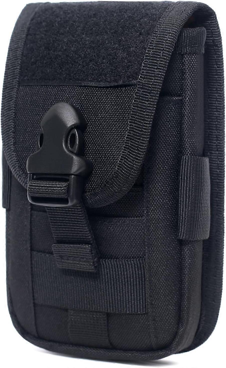 Tactical Mobile Phone Bag EDC Waist Bag Double Layer Support with MOLLE System for Fastening Belt for Hunting Hiking