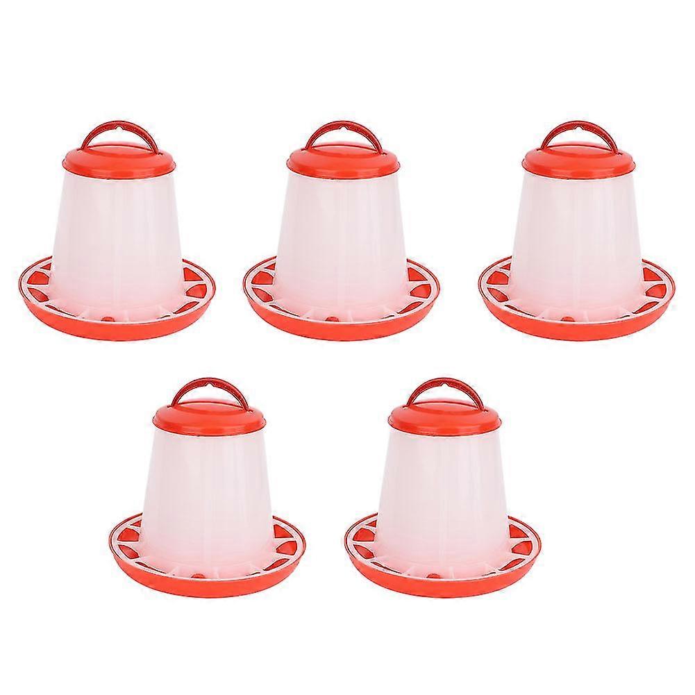 1.5kg Chicken Food Auto Water Bucket with Kickstand x 5 - Feed Drink CollapsibleILEECS Basic Chicken Accessory Metal Kickstand transcend 5PCS Set