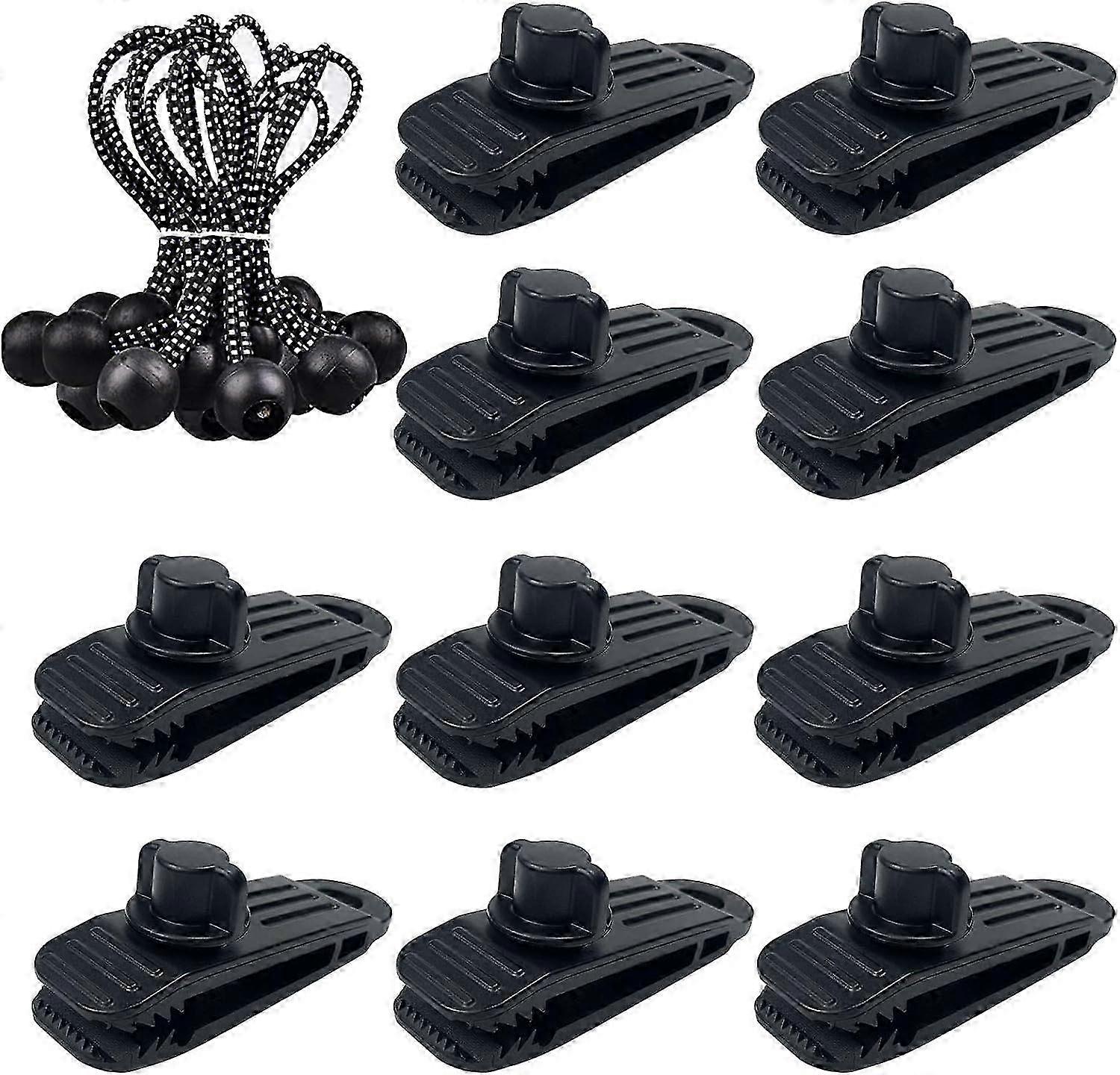 Set cleme si franghie pentru prelata, Negru, 20 bucati