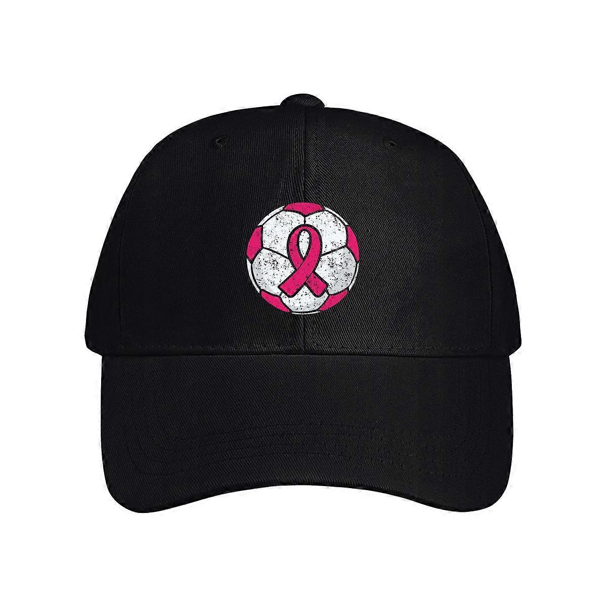 Soccer Ball Pink Ribbon Baseball Cap