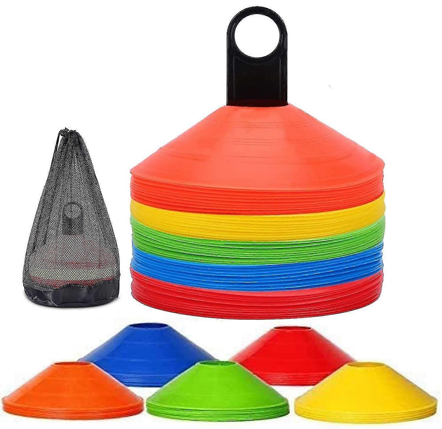50 Pcs Football Cone Marker Map, Disc Cone, Training Aids