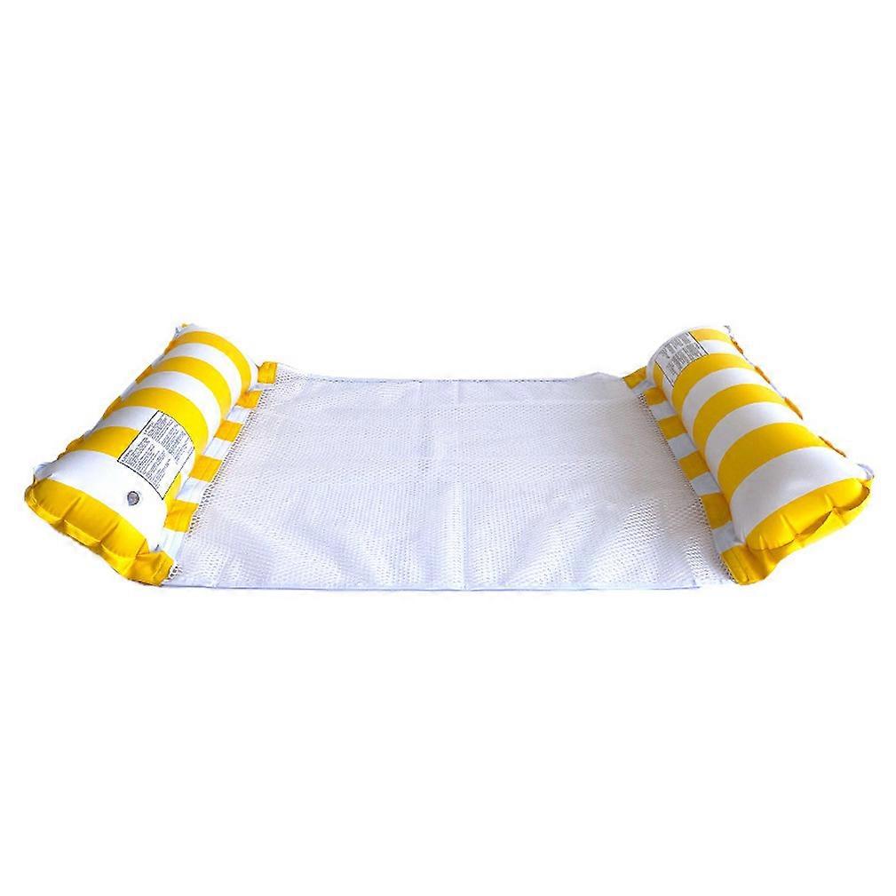 Yellow Inflatable Float Hammock Portable Water Hammock Suntan Floating Bed