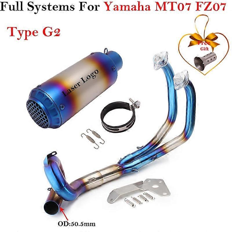 Full System Motorcycle Yoshimura Exhaust Escape DB Killer For Yamaha MT-07 FZ-07 XSR700 R7 Modify Front Link Pipe Carbon Muffler