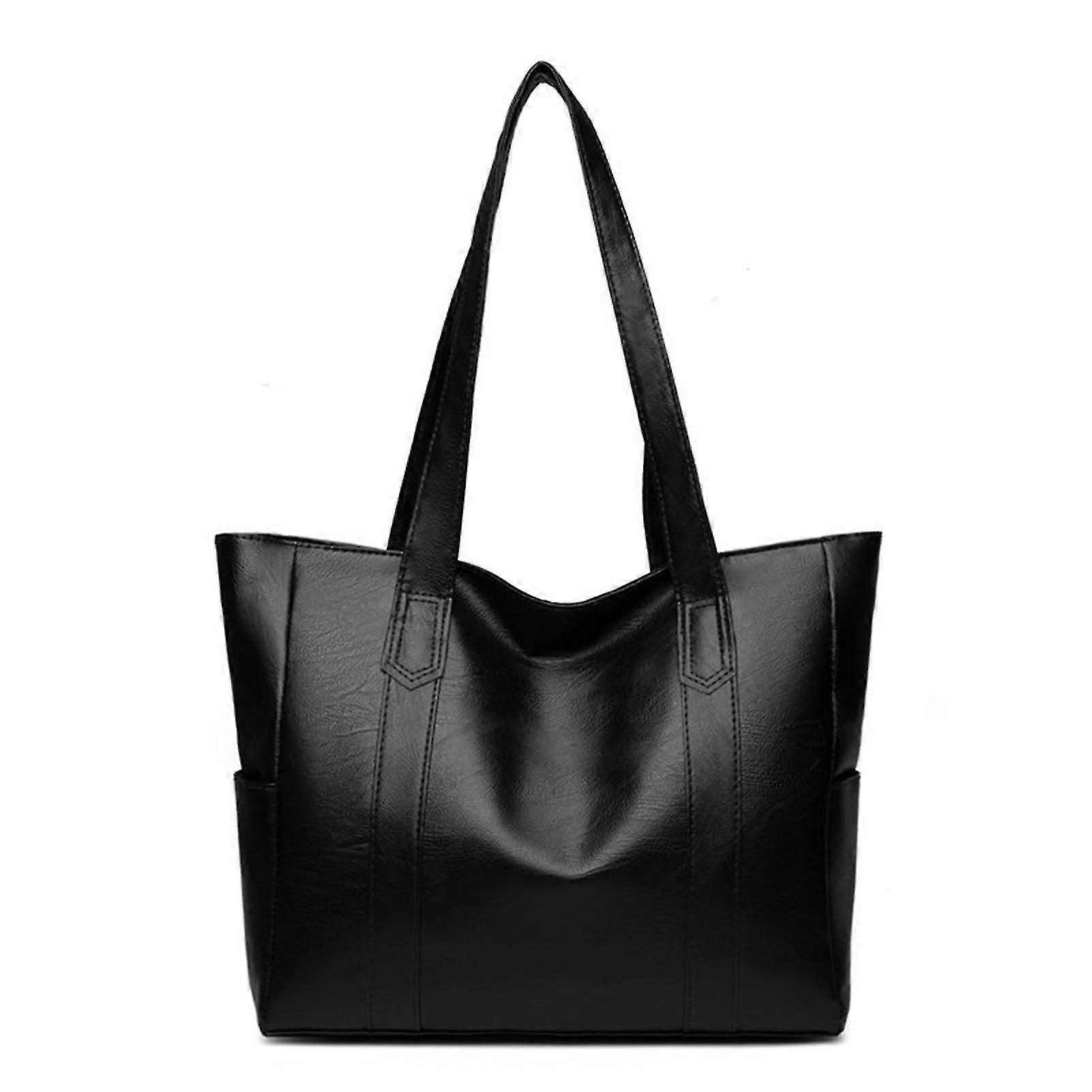 Women\'s Soft Tote Shoulder Bag Top Handle Clutch Purse With Multi-pocket For Mobile Phone Cosmetics Books