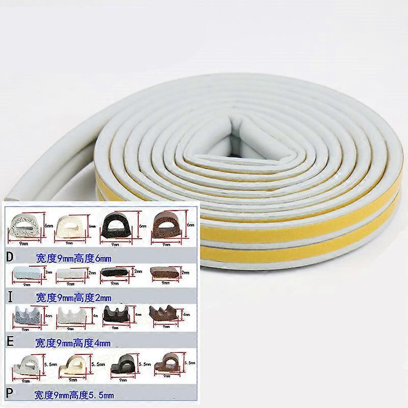 5M /10 M DIPE Self-adhesive Door And Window Sealing Strip Glass Window Anti-collision Rubber Strip Foam Sound Insulation Strip