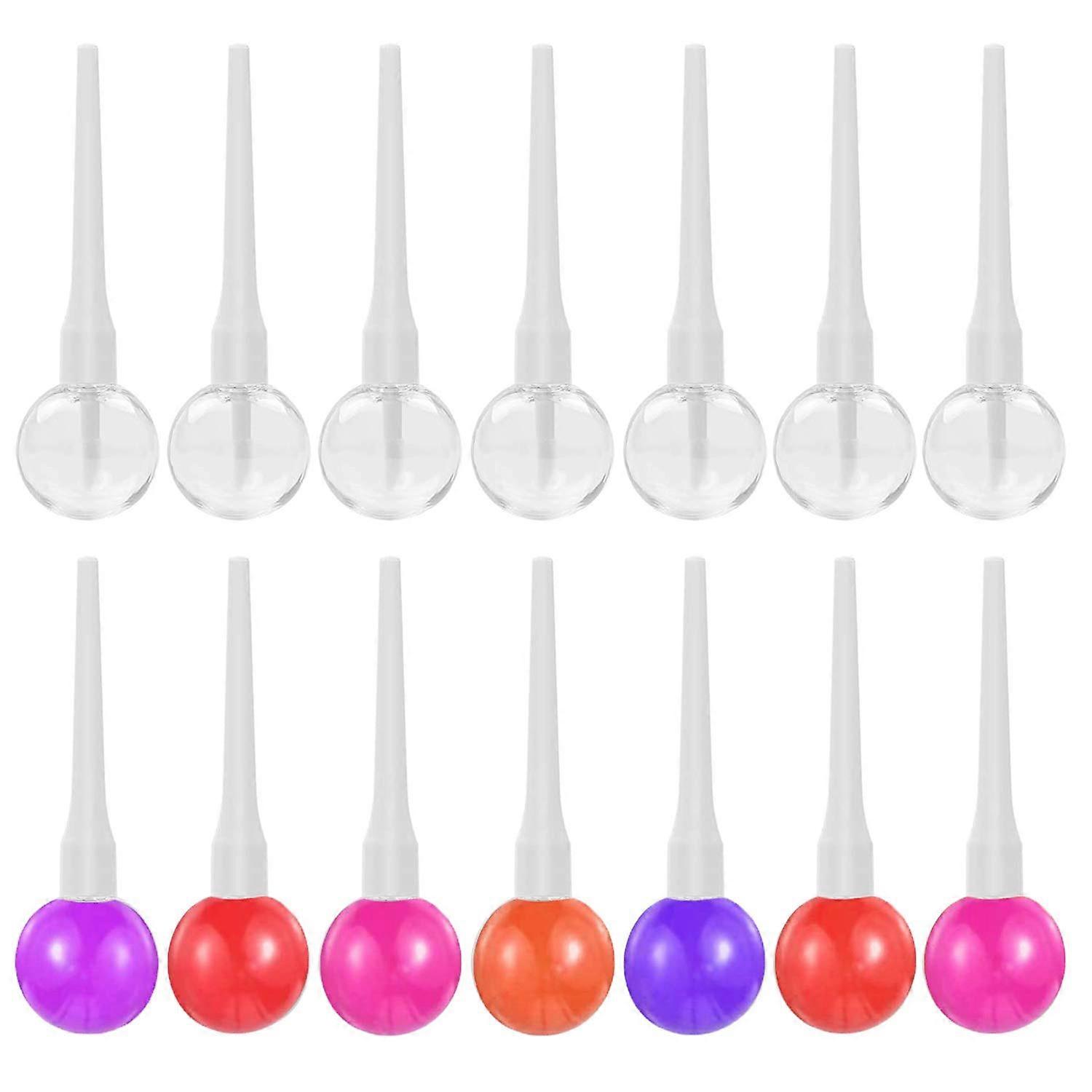 14 Pack Creative Lollipop Shape Empty Lip Gloss Tube Refillable Lip Balm Bottle Container, 10ml