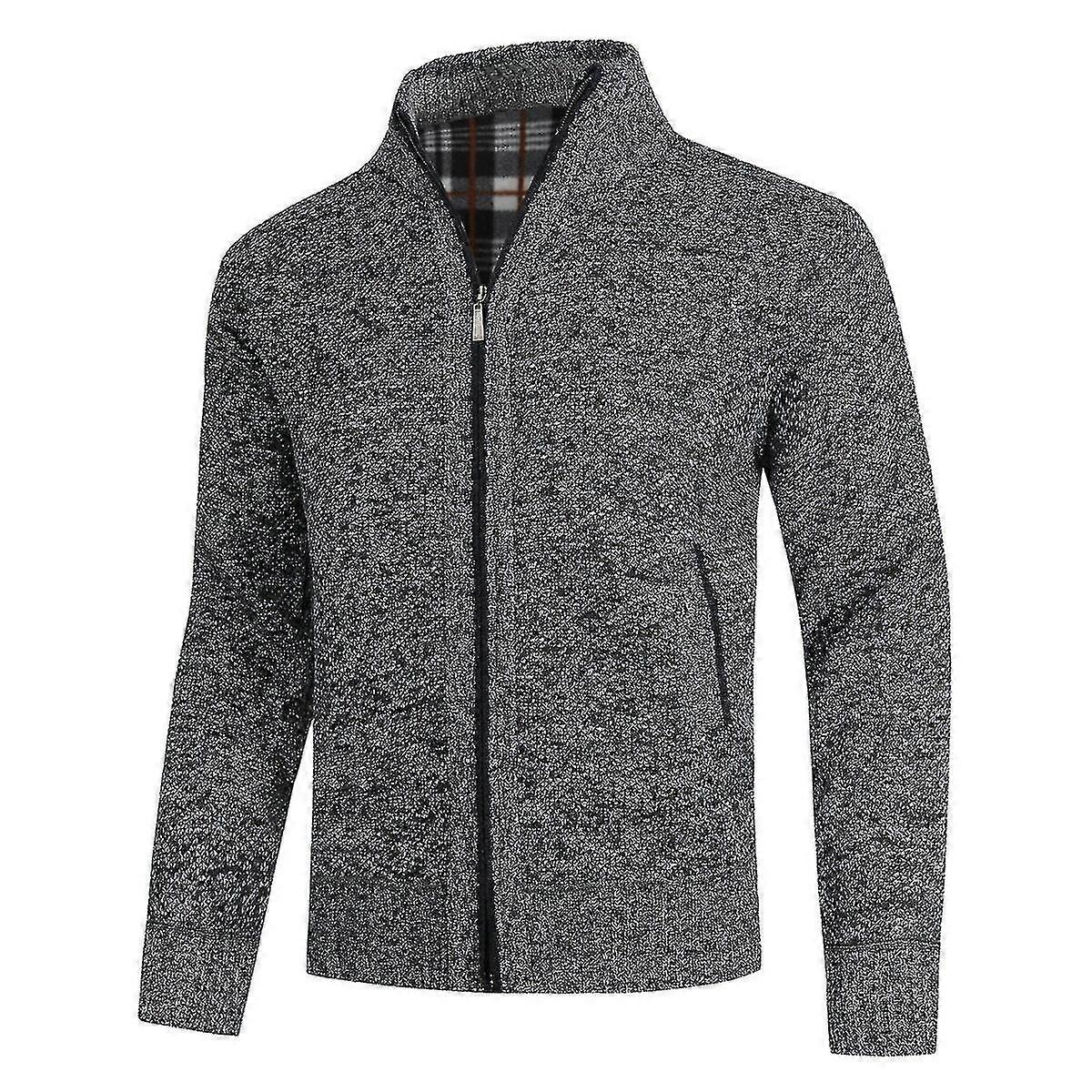 Herren Stehkragenpullover Slim Fit Strickpullover Sweatshirt