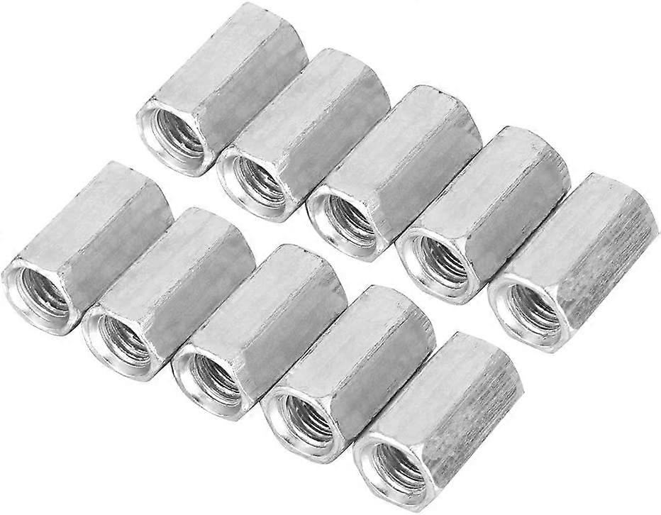 NutM8 Long Rod NutHex Hex Socket Nut Spacer Threaded Fasteners Threaded Hex Rod10pcs(M8*20)