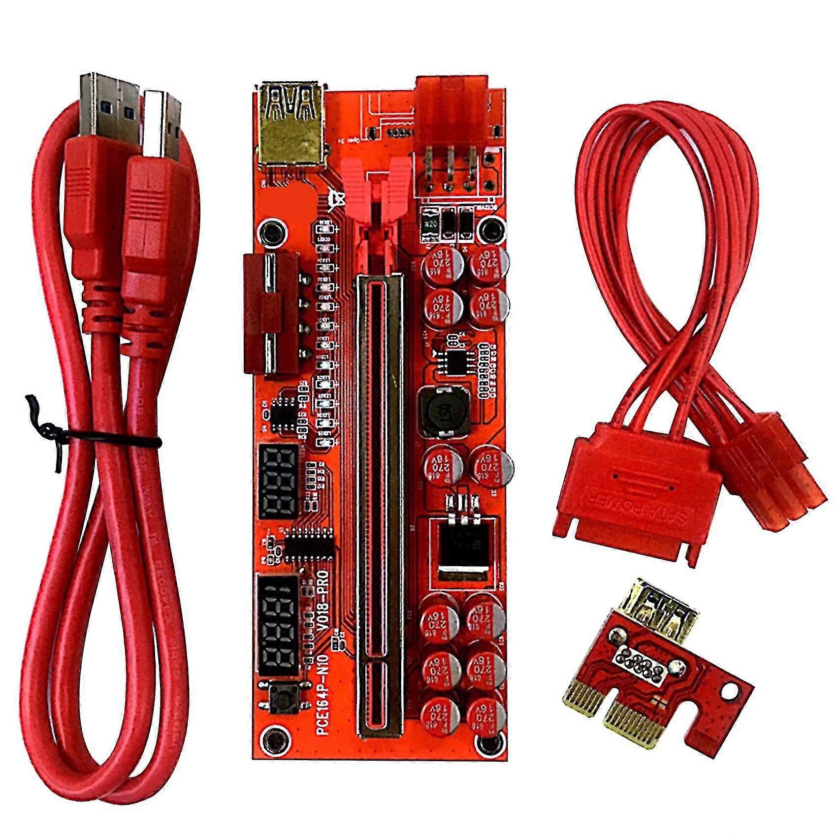 1pcs Pcie Graphics Card Extension Cable Ver018 Pro Usb3.0 Pci-e Riser Card Pci-e 1x To 16x Graphics