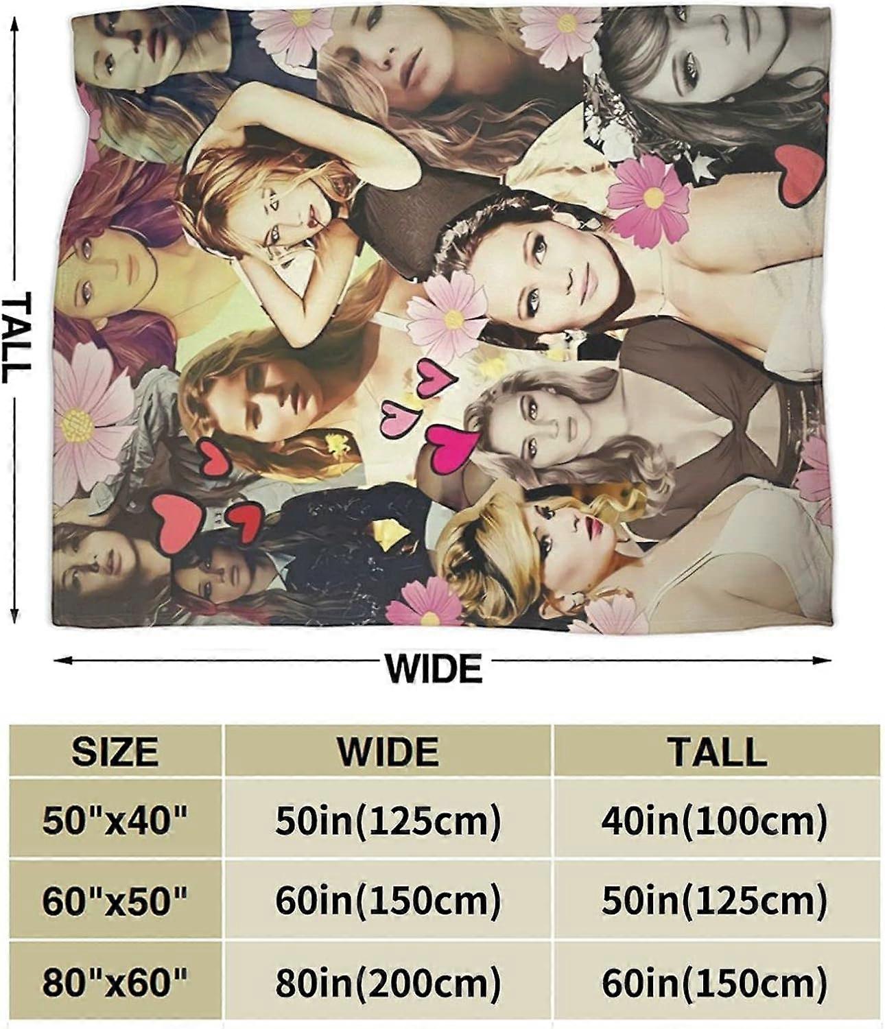 جينيفر لورانس بطانية صوف دافئة ناعمة ومريحة للأريكة والسرير وسادة الركبة المكتبية وأريكة معسكر السرير بطانيات رمي رقيق دافئ رقيق-d113-R18