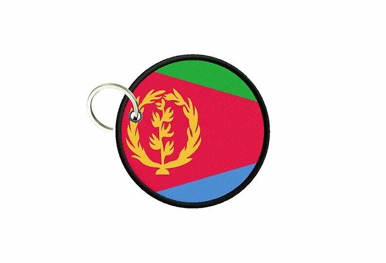 Keychain keys flag erythree printed round round roundcarde
