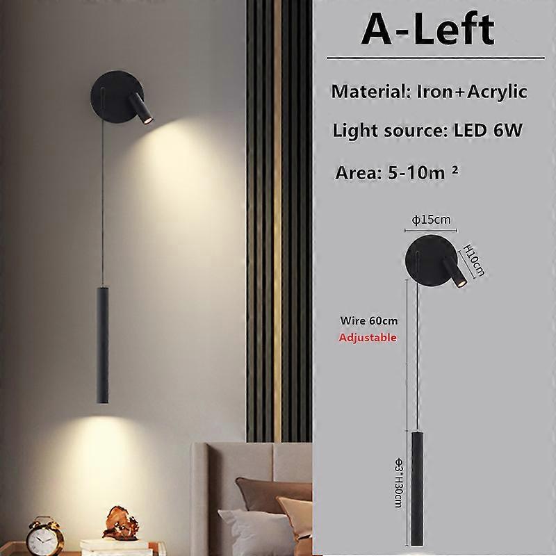 Bedside Wall Lamp Nordic Minimalist Living Room Background Wall Lamp Spot Lamp Light Luxury Ledmodern Bedroom Small Pendant Lamp