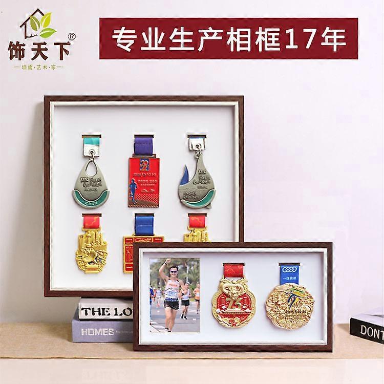Haushalt Marathon Medaille Display Halter Leerer Fotorahmen Desktop Transparente Medaille Display Box