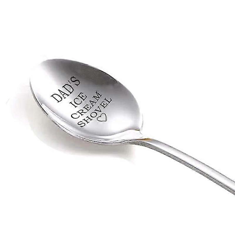 2 Pcs Spoons Engraved With Dad's Ice Cream Shovel
