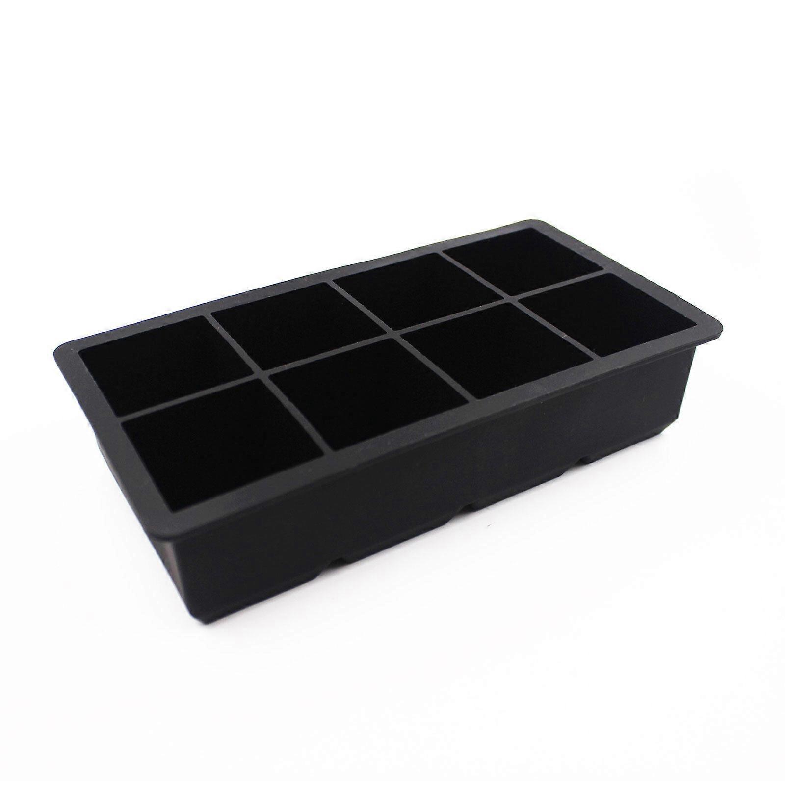 NEW UPGRADE Ice Cube Trays 8 Grids Silicone Square Ice Cubes Mold Pudding Making Mold Jelly Maker Ice Mold for Bars Home Kitchen