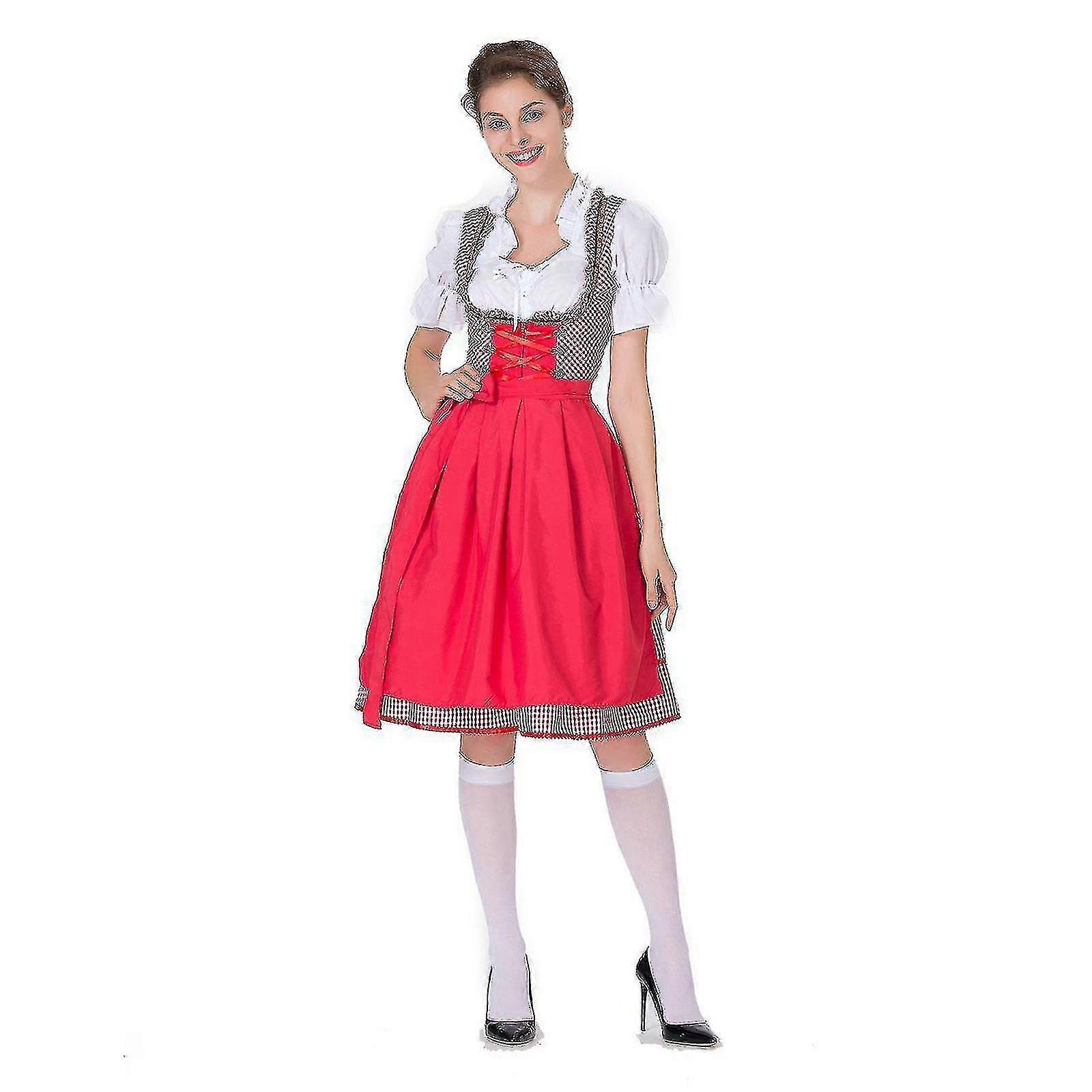 Bayan Oktoberfest Kostüm Alman Dirndl Elbise Kostüm Elbise Bavyera Karnaval Partisi %50 Teklif-i