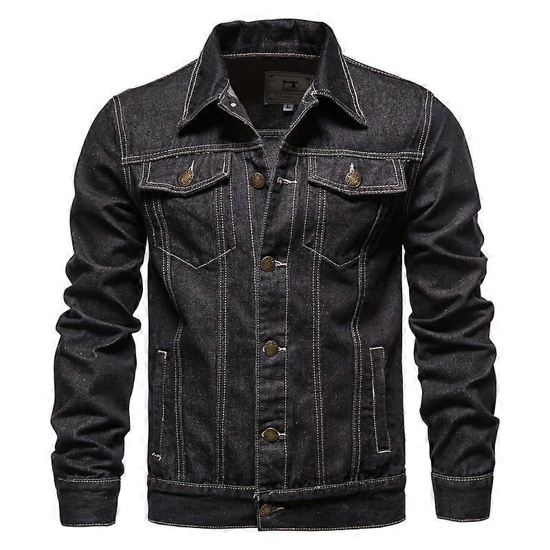 Mens Casual Lapel Denim  Jacket