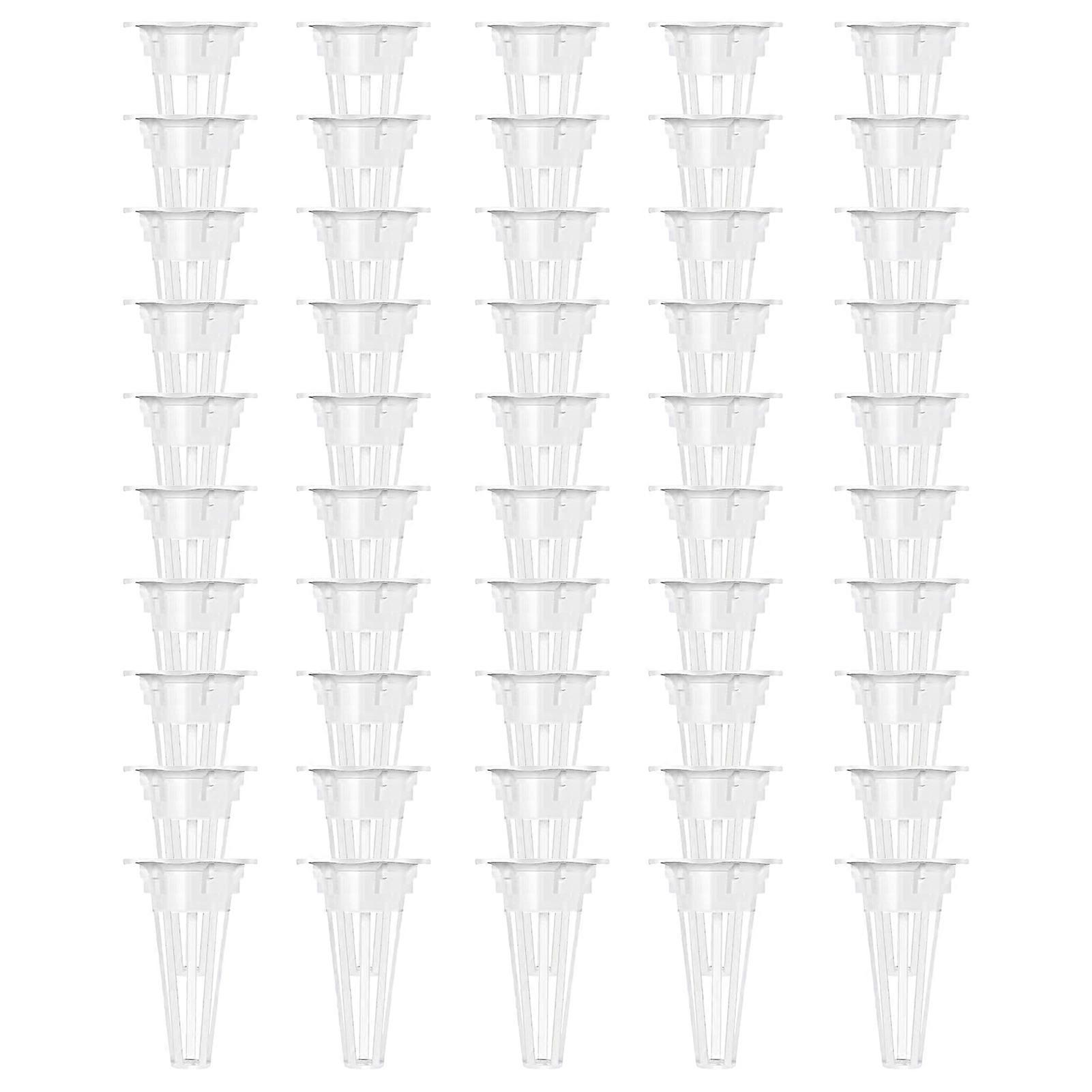 JIKAIX 50Pcs Plant Grow Baskets High Durability Corrosion Resistant Plastic Grow Baskets Hydroponic Plant Replacement Cups Garden Supplies