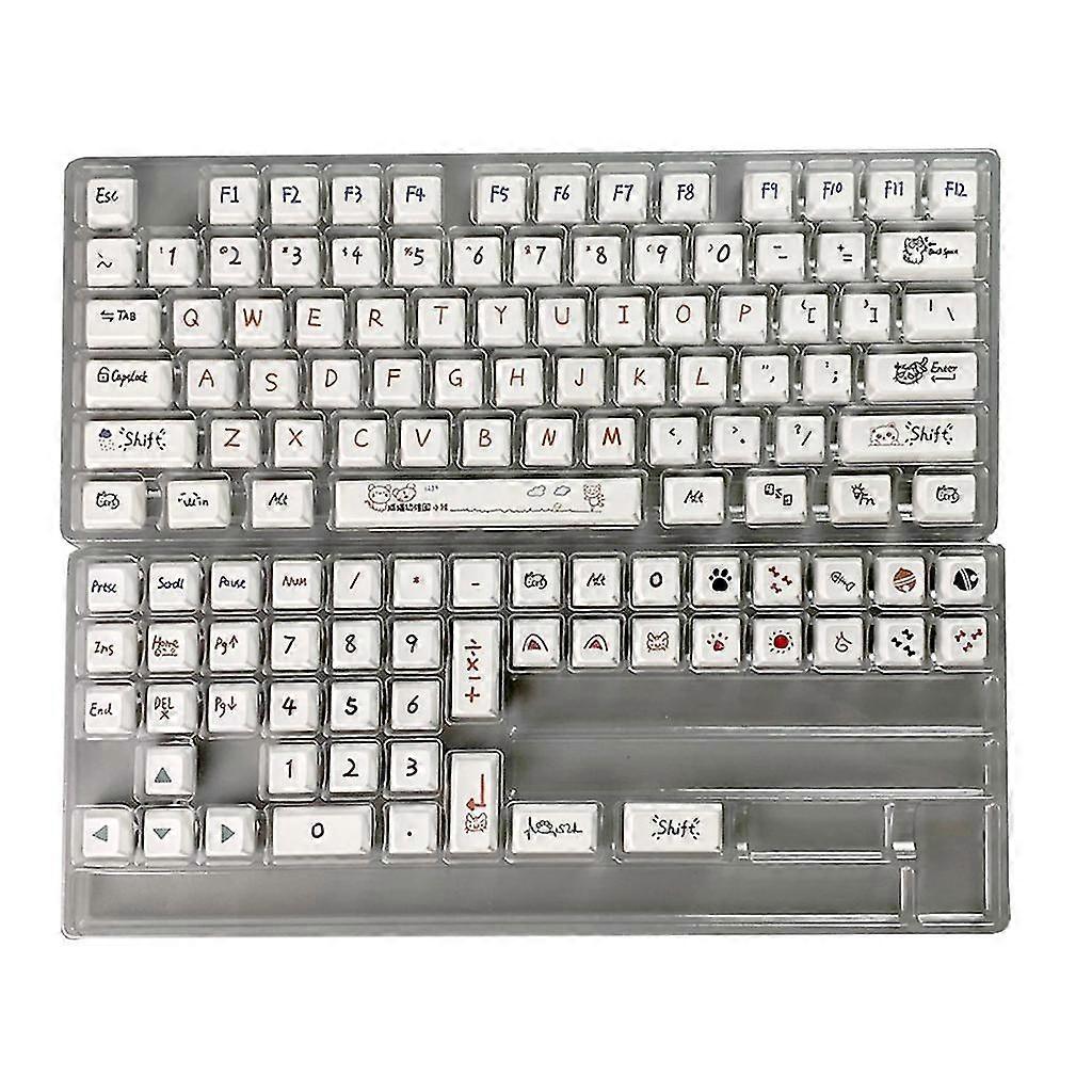 122 Key Pbt Xda Profile Keycaps Dye Sublimation Process Cat Kindergarten Keycap