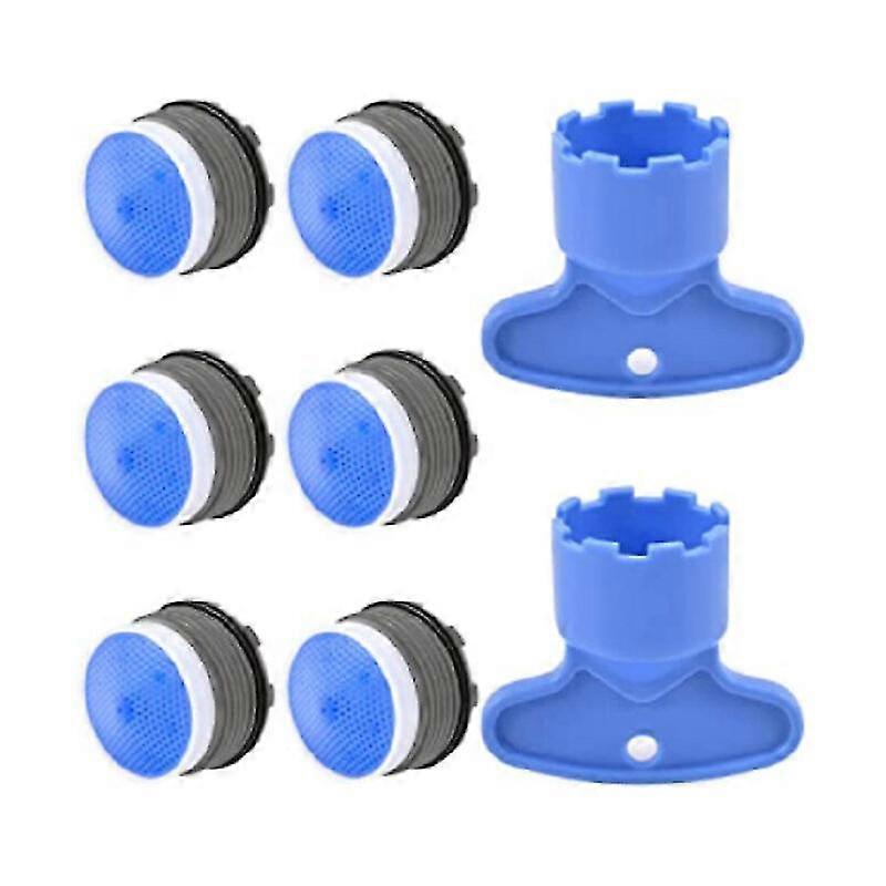 M18.5 Csaptelep Aerátor, 6db külső menetes konyhai csaptelep betét, víztakarékos csaptelep csaptelephez 2 csaptelepes csavarkulccsal