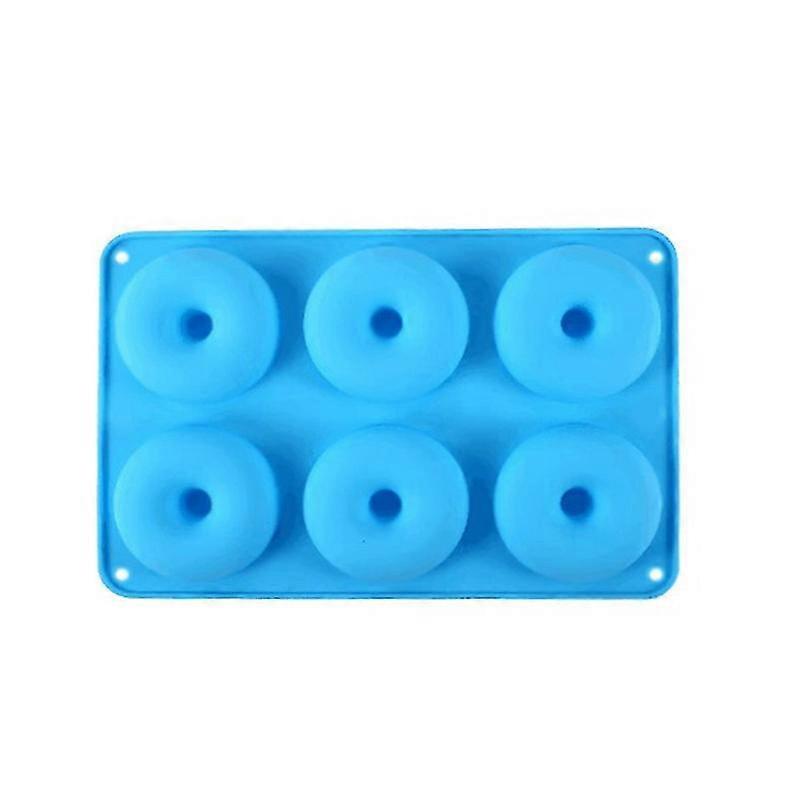 1pc 6cavities Donut Cake Silicone Molds Diy Kitchen Baking Mold Baking Tray