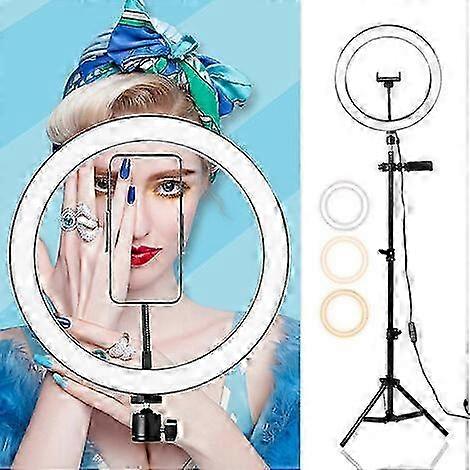 Live Fill Light 10 Inch Beauty and Skin Rejuvenation Delivery No Battery No Plug 26cm Fill Lamp + Hose Phone Holder + 1.1 Tripod V1O1B51OY2R