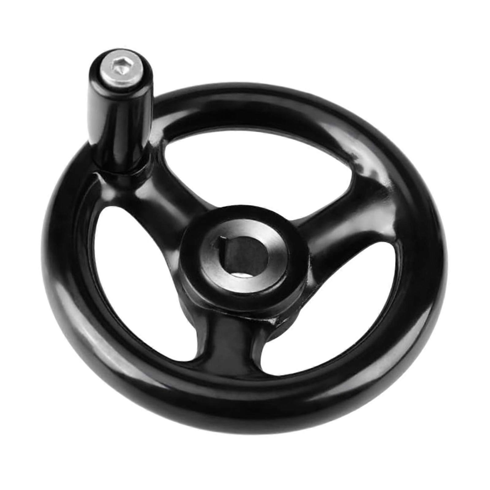 Round Hand Wheel Replace 0.47x4inch Diameter for Lathe Crank Milling Machine