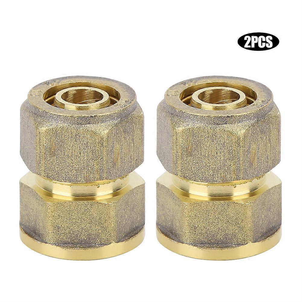 2Pcs Copper Pipe Fittings Compression Connector Adaptor 1216*1/2