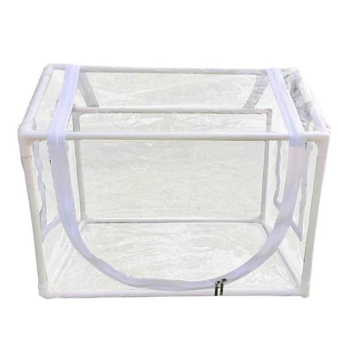 Portable Mini Greenhouse with Transparent PVC Cover, Roll-Up Front Door, and Easy Assembly for Indo