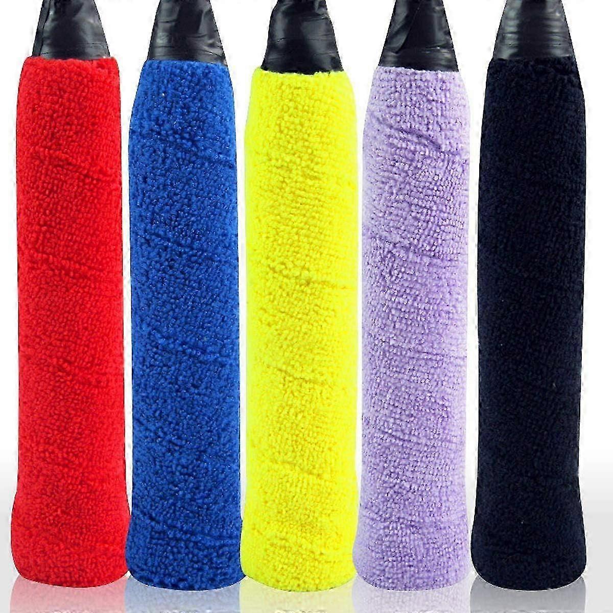 Non-Slip Black Cotton Racket Grips, Sweat-Absorbing Towel Grip Tape Roll