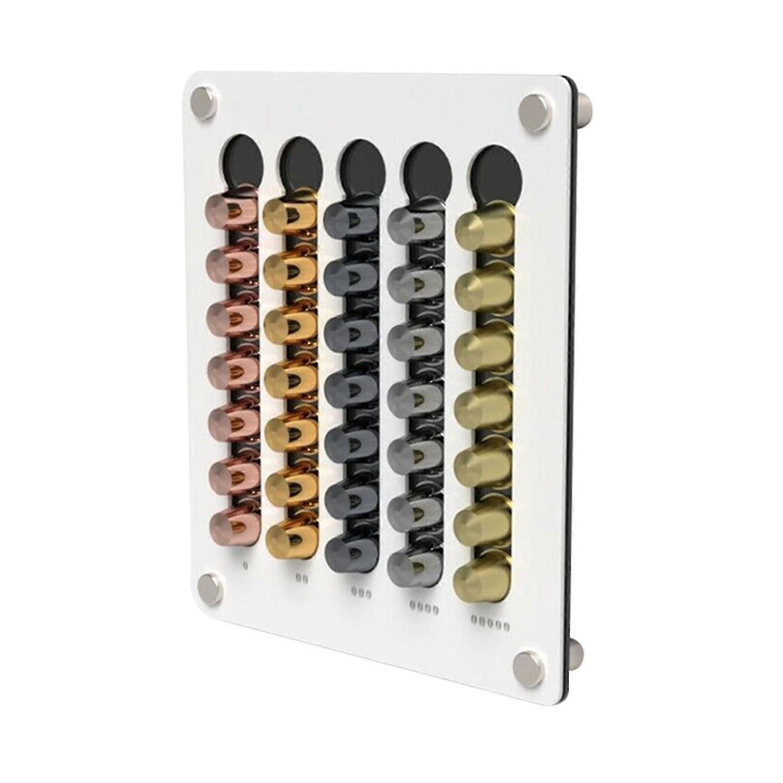 Coffee Capsule Storage Display Rack Wall-mounted Transparent Acrylic Coffee Capsule Holder-c