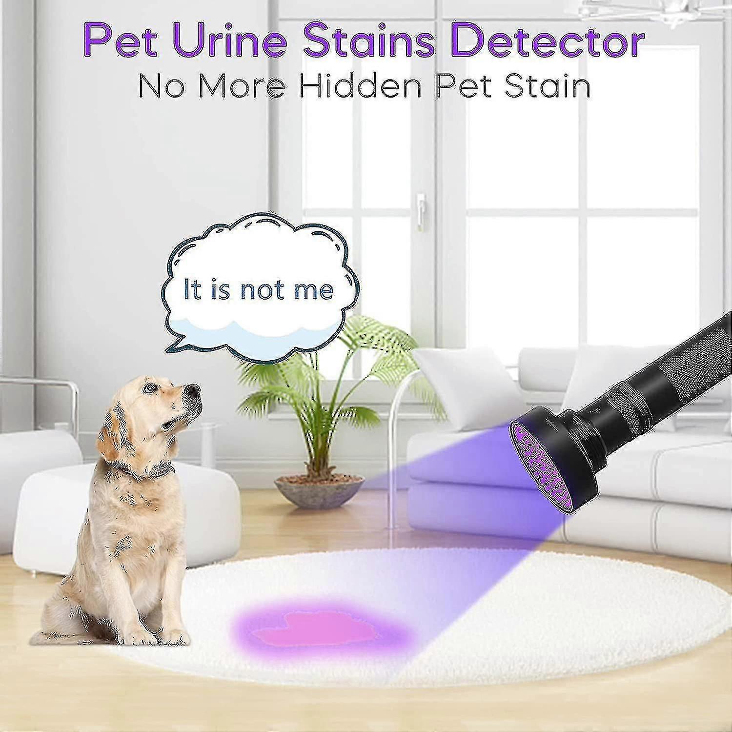 Uv Torch Light 100 Led Black Light Uv Flashlight Ultraviolet Torch Pet Urine Stain Detector Qian