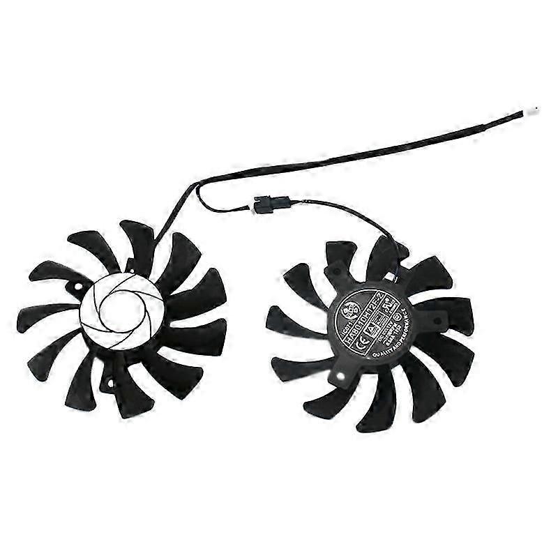 HA8010H12F-Z 75MM 2Pin GTX1050Ti GPU Cooler DUAL Fan compatível com Gecompatible withce GTX 1050Ti GTX-1050-Ti-4GT-OC(2Pcs