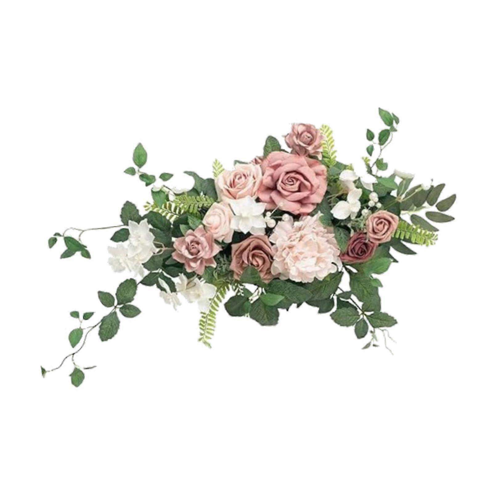 Γάμος Floral Swag Σημάδι καλωσορίσματος για πόρτα τοίχου καβαλέτο διακόσμηση φόντο γιρλάντα στυλ Α