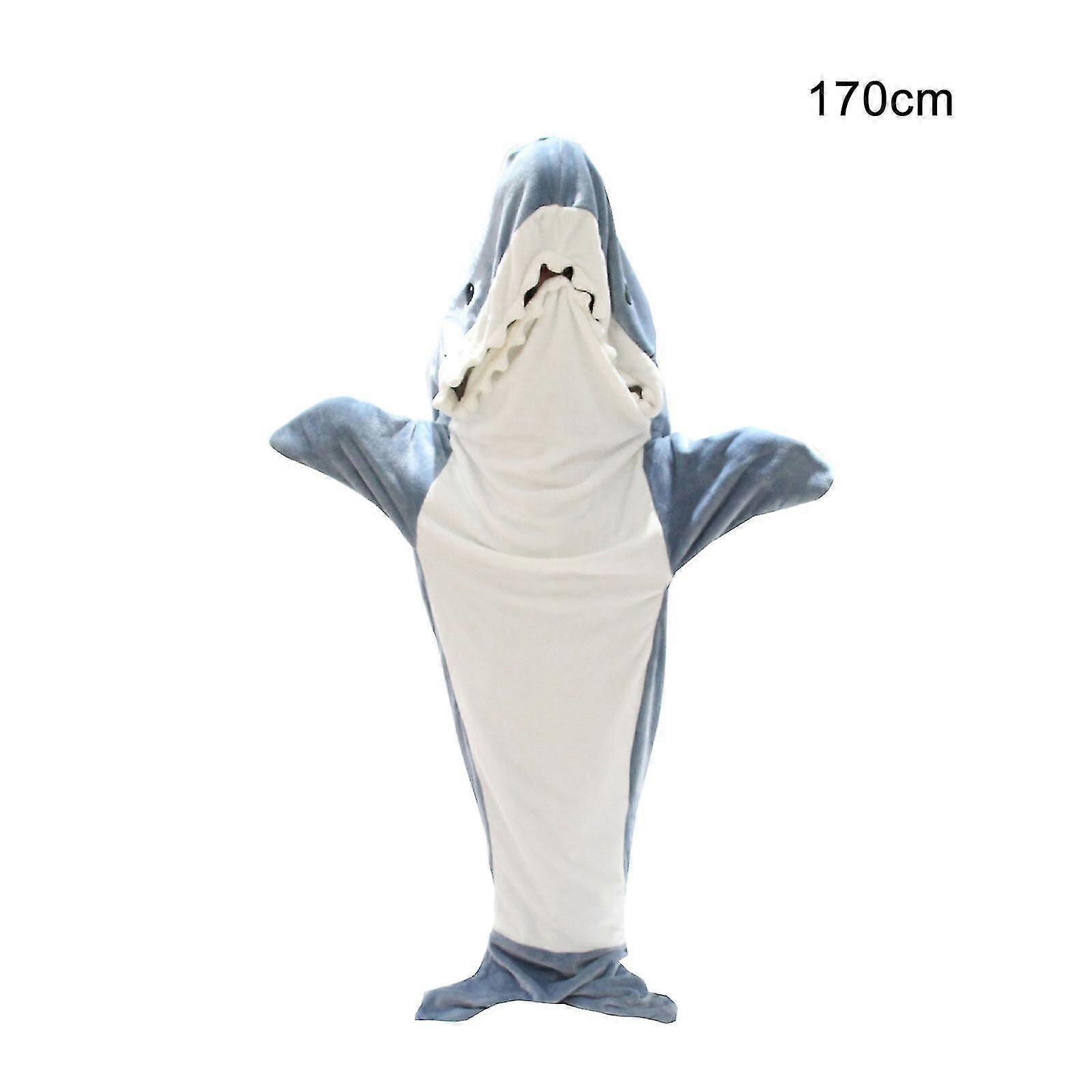 Shark Blanket Hoodie Adult Shark Blanket Super Soft Cozy Flannel Hoodie Shark Sleeping Bag