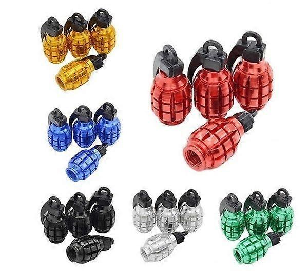 Granatform Bilbil Cykel däckventil Lock 4 Pack