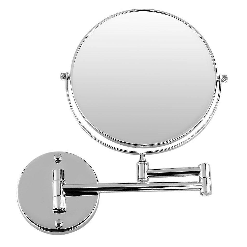 Espelho de maquiagem de 8 polegadas de parede giratória de 8 polegadas, extensão de 12 polegadas, acabamento cromado polido (10x de ampliação)