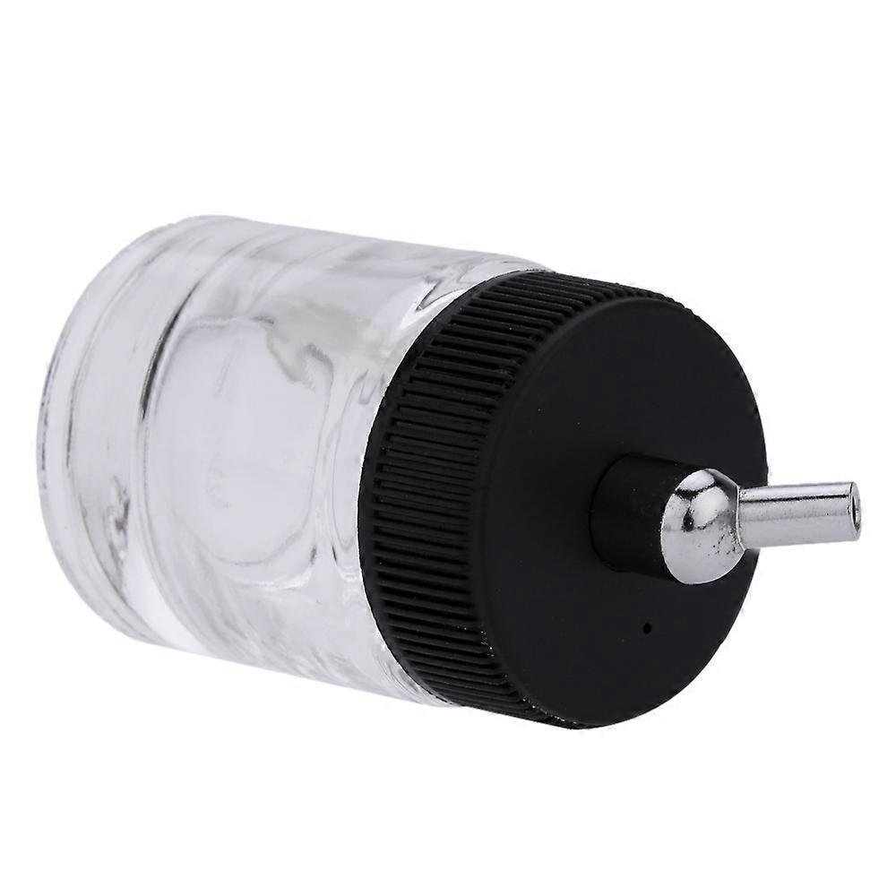 10PCS Airbrush Glass Bottles Air Brush Bottle (Jars) with 30° Angle Adapter Lid Assembly Using on Airbrushes