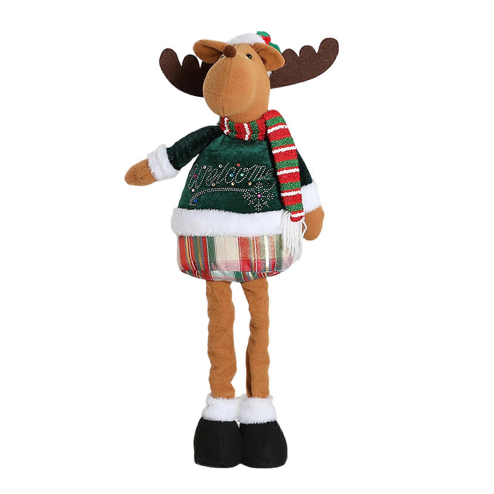 Practical Colorful Flannel Christmas Figures Portable Accessory Christmas for Desktop or Shelf Holiday Enhancers
